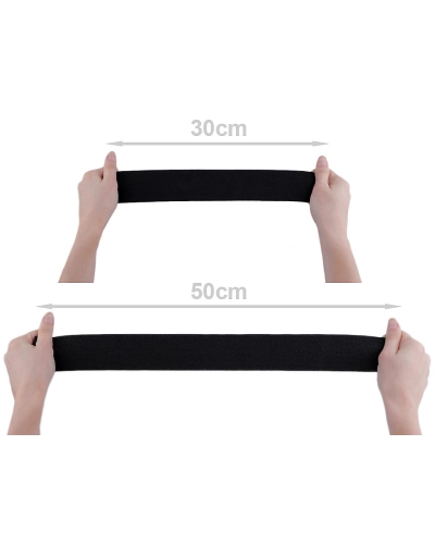 Sima gumi szalag szélesség 50 mm szövött fekete - 25 m | Mimib