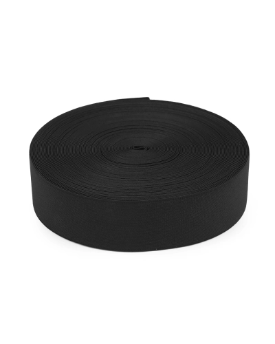 Sima gumi szalag szélesség 50 mm szövött fekete - 25 m | Mimib
