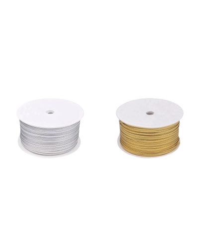 Zsinór lurexszel szélessége 2,5mm lapos - 50 m | Mimib