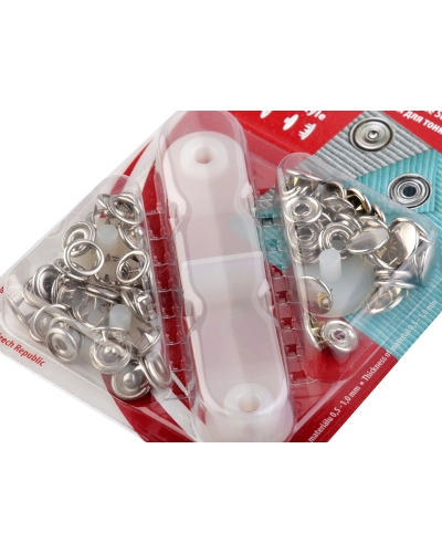 Patent házilag beüthető Roland style 11 mm gyengébb anyagora, nikkel színű - 1 card | Mimib