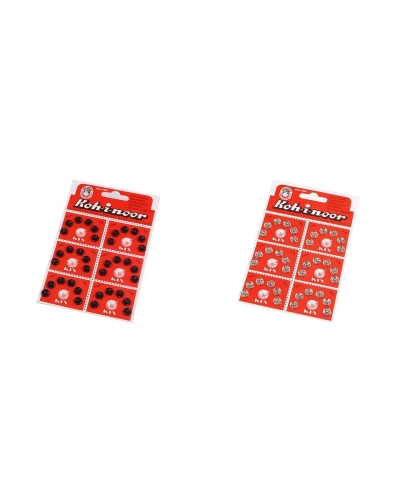 Patent fém / összenyomható gomb 1 és 2-es - 6 card | Mimib