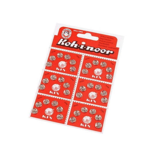 Patent fém / összenyomható gomb 1 és 2-es - 6 card | Mimib