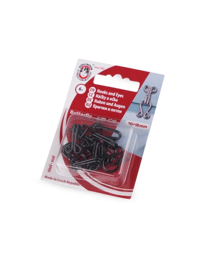 Háčiky a očká veľkosť 18+16 mm a 20+18 mm - 1 krab. | Mimib