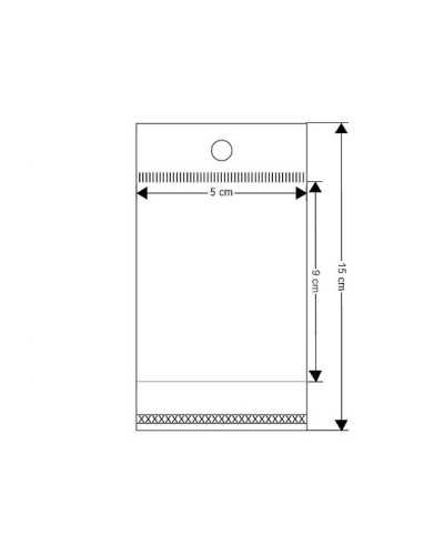 PP ragasztócsíkos celofán tasak jellegű BOPP tasak akasztóval 5x9 cm - 100 db. | Mimib
