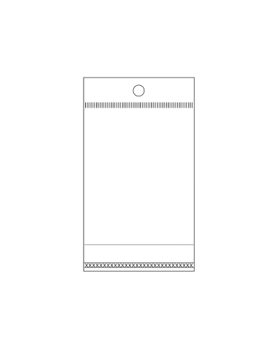 PP ragasztócsíkos celofán tasak jellegű BOPP tasak akasztóval 6x10,5 cm - 100 db. | Mimib
