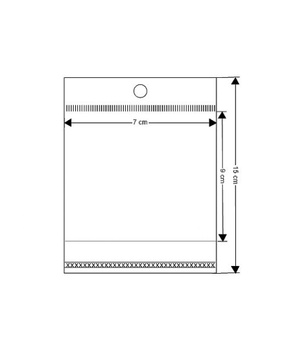 PP ragasztócsíkos celofán tasak jellegű BOPP tasak akasztóval 7x9cm - 40000 db. | Mimib