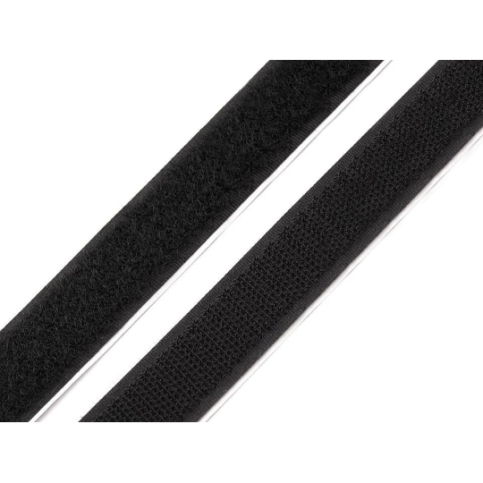 Tépőzár hurkos + bolyhos oldal öntapadós szélessége 20 mm - 25 m | Mimib