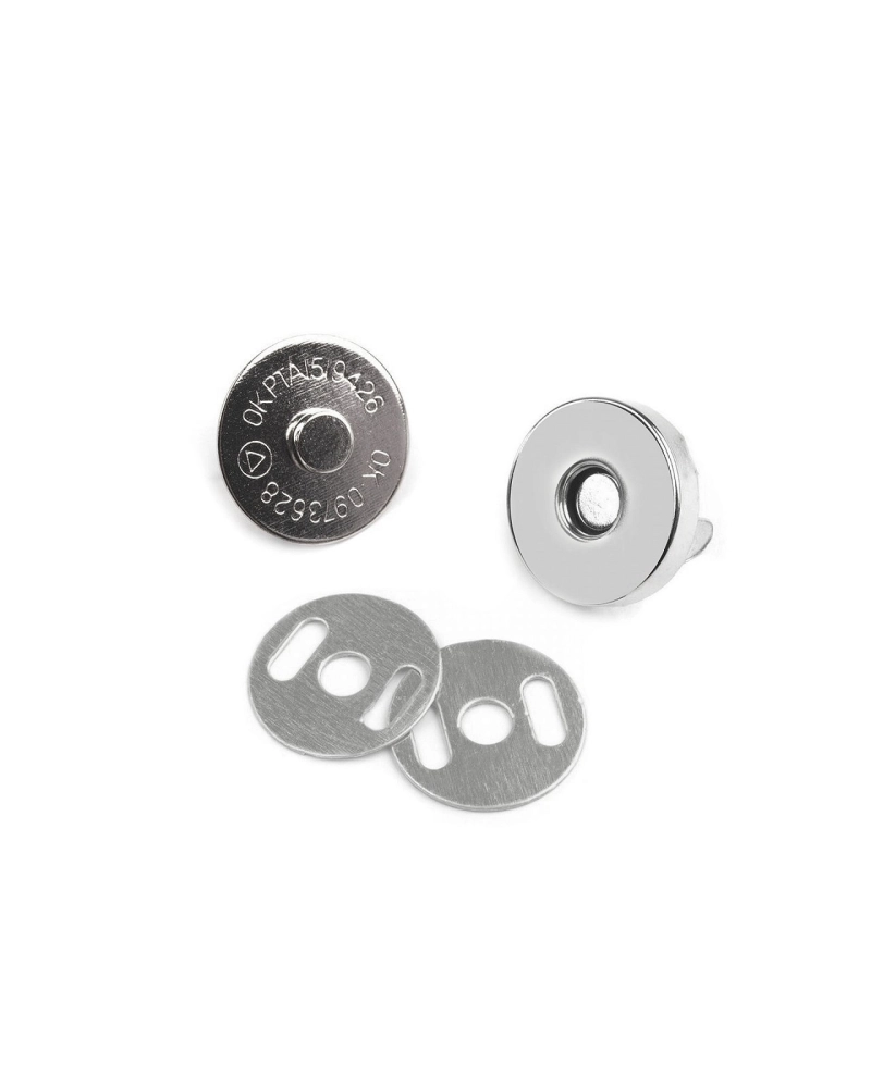 Táska mágneszár Ø15 mm nikkel - 5 set | Mimib