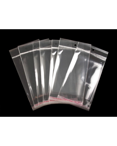 PP vrecko s lepiacou lištou a závesom 10x13,5 cm - 100 ks | Mimib