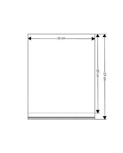 PP vrecko s lepiacou lištou 20x20 cm - 100 ks | Mimib