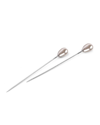 Ozdobné špendlíky dĺžka 55 mm perleť - 1 krab.