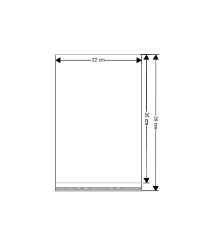 PP ragasztócsíkos celofán tasak jellegű BOPP tasak 22x35 cm - 100 db. | Mimib