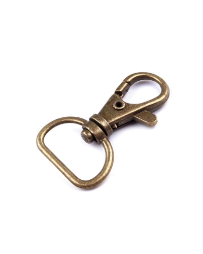 Fém forgós karabíner 18 mm-es befűző - 5 db. | Mimib