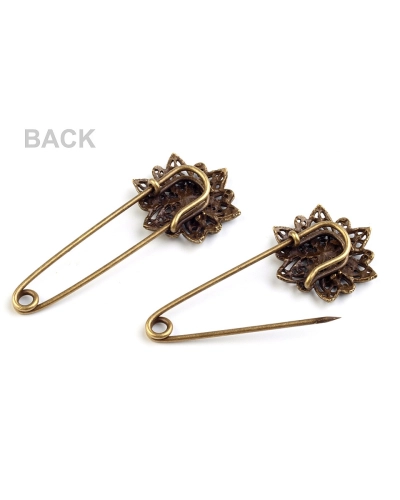 Bross filigrán 25x55 mm biztosítótűn - 1 db. | Mimib
