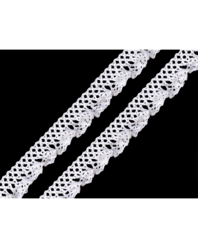 bavlnená čipka / volánik šírka 15 mm paličkovaná elastická - 27 m | Mimib