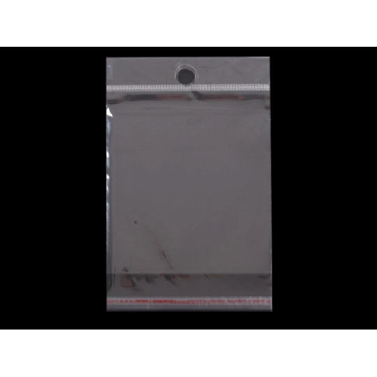 PP vrecko s lepiacou lištou a závesom 8x12 cm - 100 ks | Mimib