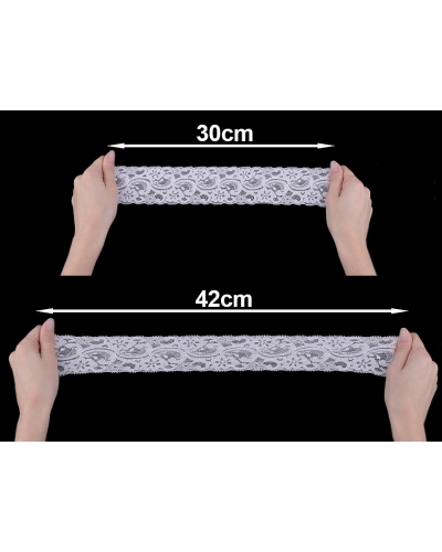 Elastická čipka  /  vsádka  šírka  55 mm - 13.5 m | Mimib