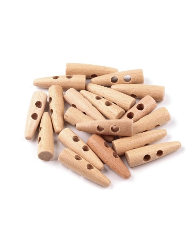 Drevený gombík roh 10x40 mm - 10 ks | Mimib