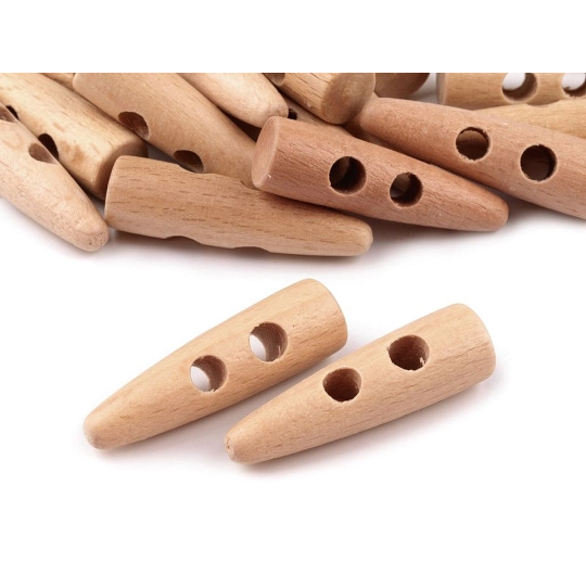 Drevený gombík roh 10x40 mm - 10 ks | Mimib