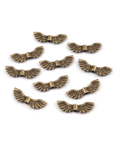 Fém köztes gyöngy angyal szárny 7x22mm - 10 db. | Mimib