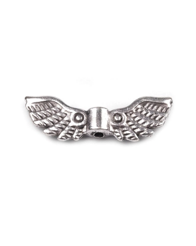 Fém köztes gyöngy angyal szárny 7x22mm - 10 db. | Mimib