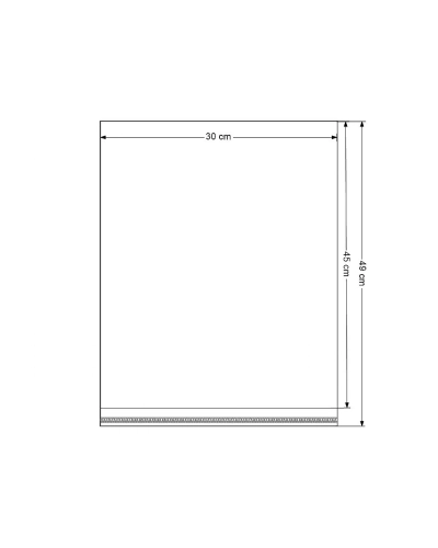 PP ragasztócsíkos celofán tasak jellegű BOPP tasak 30x45 cm - 100 db. | Mimib