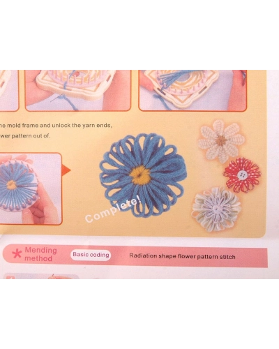 Virágdísz-készítő kötőkeret -Flower Loom - 1 db. | Mimib