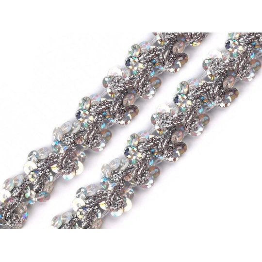 Flitter szalag 15 mm hologram bortni - 1 m | Mimib