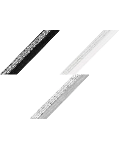 Szegőgumi  / lampasz szélessége 17 mm lurexszel - 25 m | Mimib