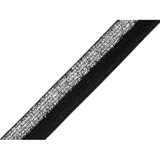 Szegőgumi  / lampasz szélessége 17 mm lurexszel - 25 m | Mimib