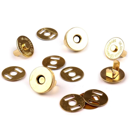 Táska mágneszár Ø15 mm arany - 5 set | Mimib