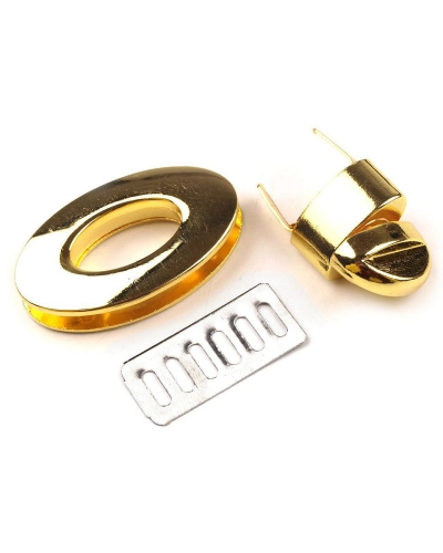 Fém táska zár 23x37 mm forgó kapocs - 1 set | Mimib