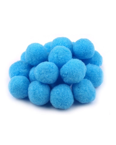 Színes zsenília Pom pom golyó  Ø25 mm - 100 db. | Mimib