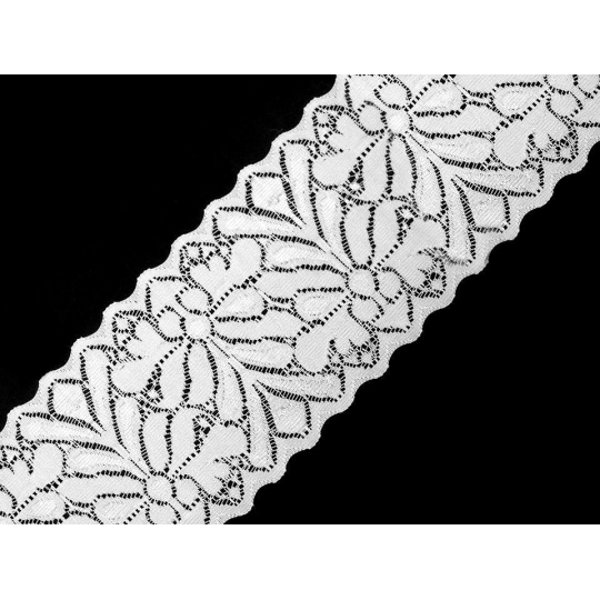 Elasztikus csipke szalag 80 mm betétcsipke - 13.5 m | Mimib