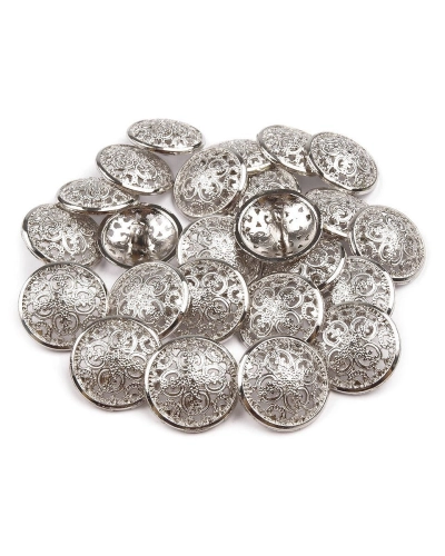 Fémgomb filigrán mérete 21,6 és 22,7 mm-es - 5 db. | Mimib