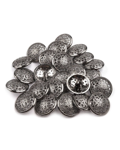 Fémgomb filigrán mérete 21,6 és 22,7 mm-es - 5 db. | Mimib