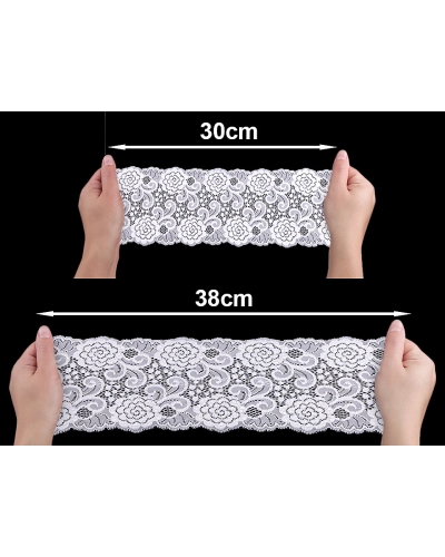 Elastická čipka / vsádka / behúň šírka 15 cm - 1 m | Mimib