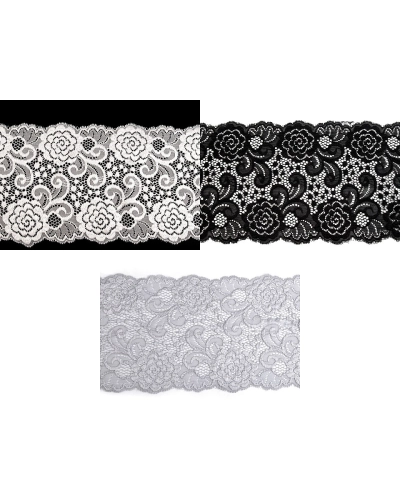 Elastická čipka / vsádka / behúň šírka 15 cm - 1 m | Mimib
