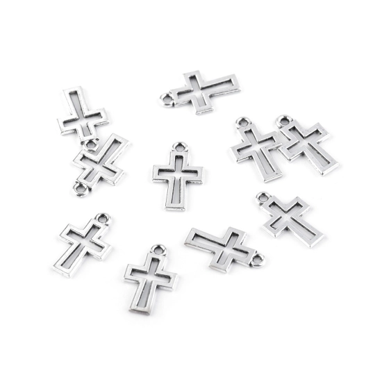 Prívesok 11x17 mm krížik - 10 ks | Mimib