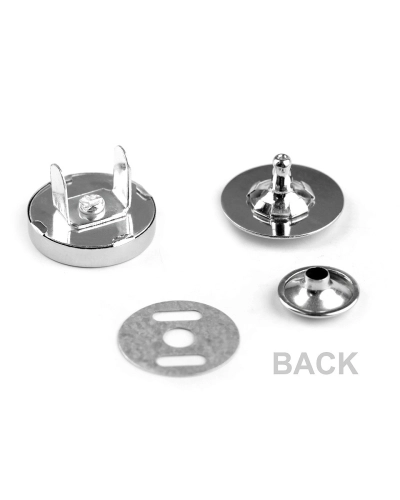 Mágneses kapocs Ø18 mm szegeccsel - 5 set | Mimib