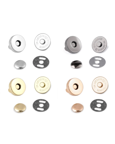 Mágneses kapocs Ø18 mm szegeccsel - 5 set | Mimib