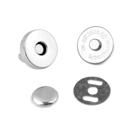 Mágneses kapocs Ø18 mm szegeccsel - 5 set | Mimib