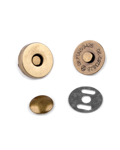 Mágneses kapocs Ø18 mm szegeccsel - 5 set | Mimib