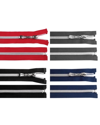 Spirálcipzár ezüst fogazással No 7 hossza 61 cm - 1 db. | Mimib