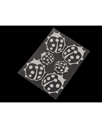Fényvisszaverő felvasalható csillag, virág, szív, smile, autó, kutya, süni, pingvin, kéz 9x12 cm - 1 zacskó | Mimib