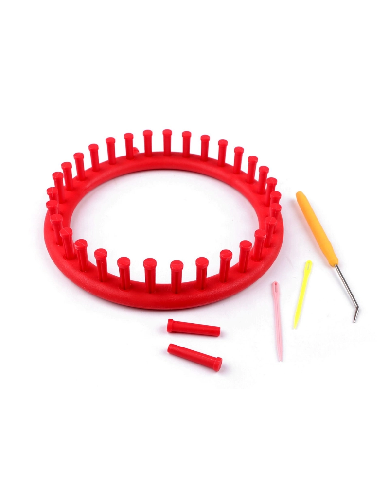 Műanyag kötőkeret sál, sapka kötésre Ø19 cm - 1 set | Mimib