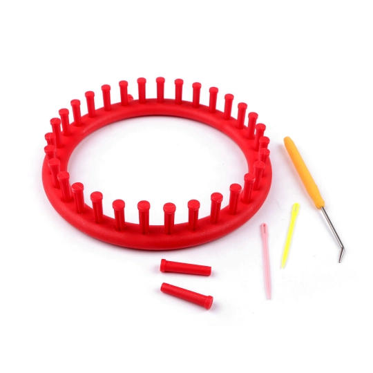 Műanyag kötőkeret sál, sapka kötésre Ø19 cm - 1 set | Mimib