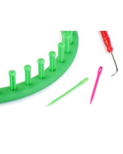Műanyag kötőkeret sál, sapka kötésre Ø24 cm - 1 set | Mimib
