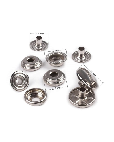 Patent karikával Ø15 mm (AM6 - O-SPRING) erős anyagokra, ömlesztett - 10 set | Mimib