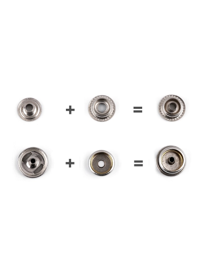 Patent karikával Ø15 mm (AM6 - O-SPRING) erős anyagokra, ömlesztett - 10 set | Mimib